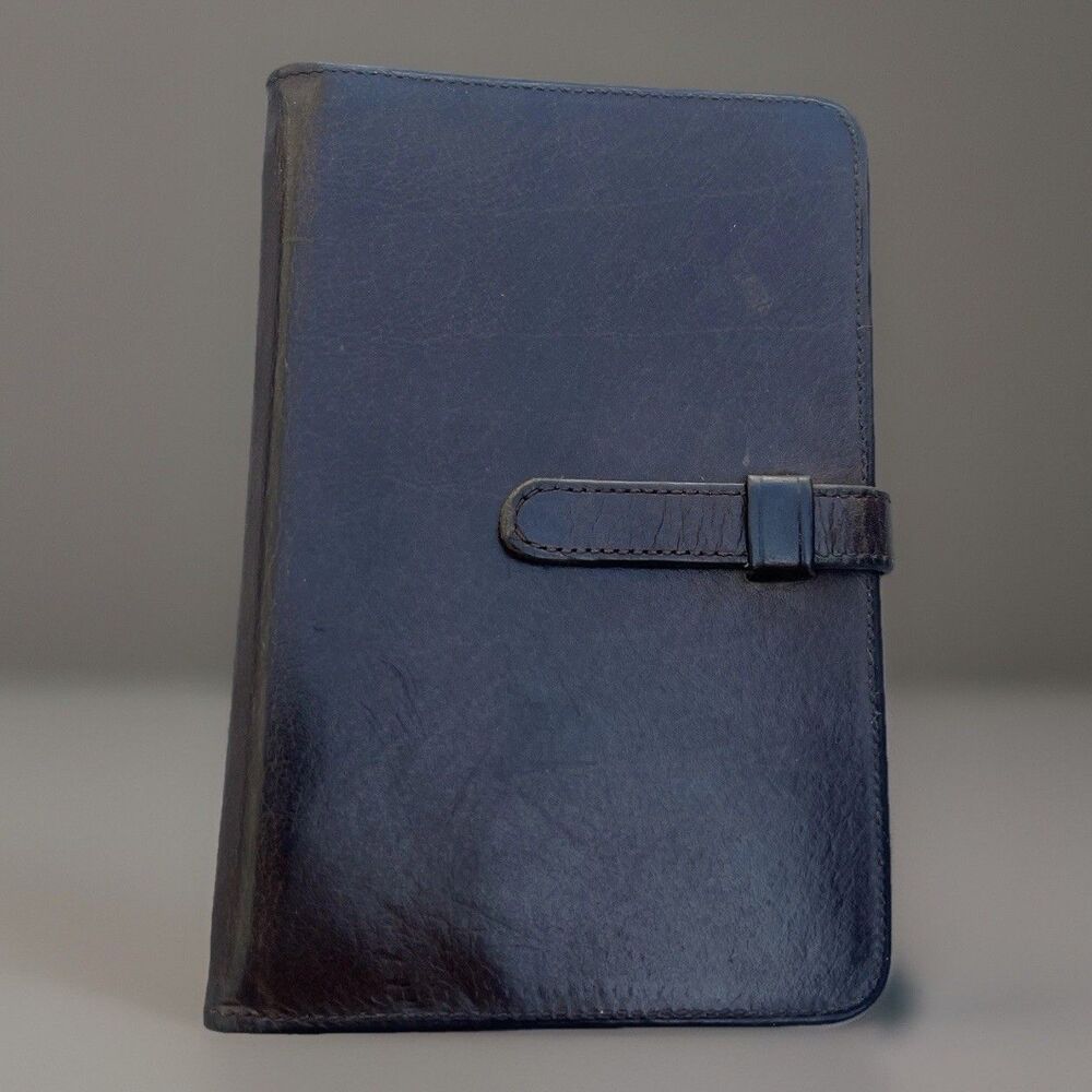 Coach Vintage 1997 Pocket Organizer Planner Address Book Dark Brown Leather